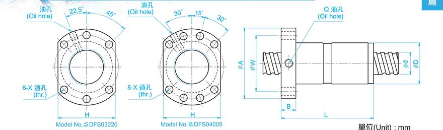 TBI DFS03208-4.8 tbi滚珠丝杆和国产滚珠丝杠
